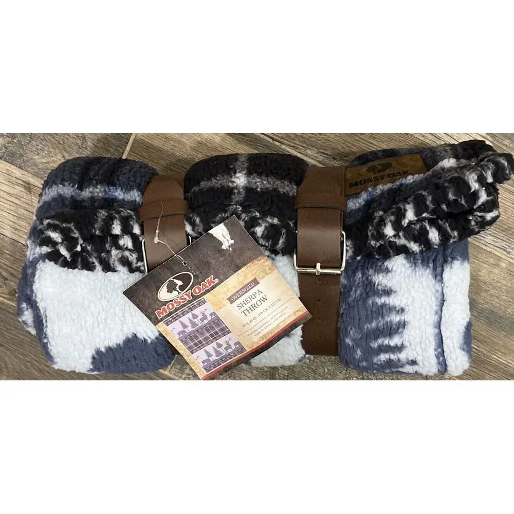 New MOSSY OAK SHERPA THROW BLANKET 70